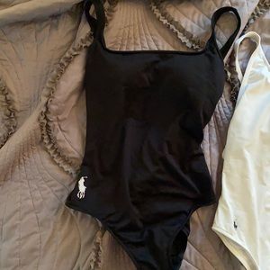 Polo by Ralph Lauren black one piece bathing suit